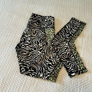 Women’s Fabletics Power Hold High Waisted Zebra/Cheetah Print Leggings